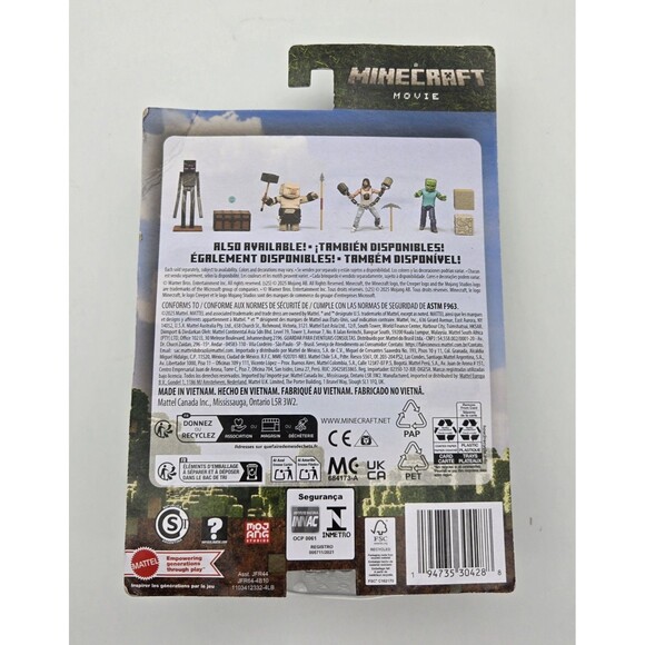Mattel Minecraft The Movie Zombie Action Figure 2024 Character Toy New - Picture 6 of 7